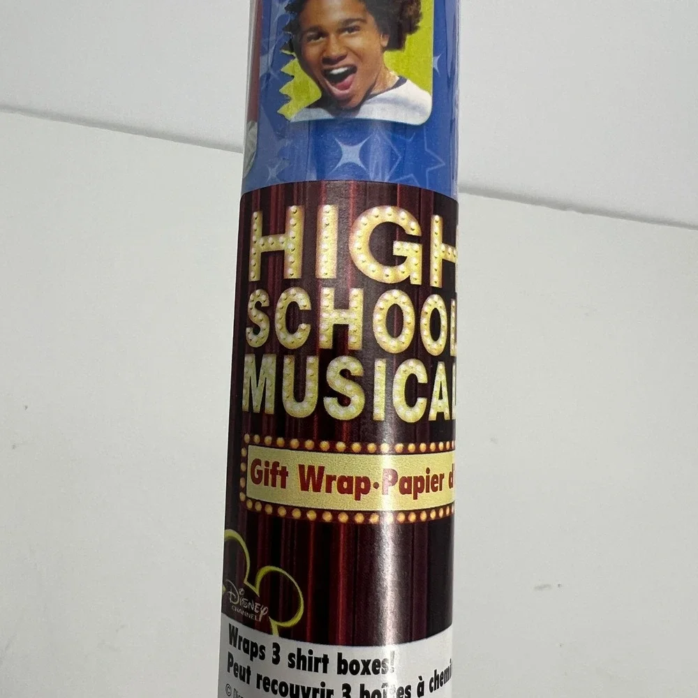 Disney High School Musical Gift Wrap Hallmark 15 Sq Ft Blue Vintage 2000s New‎